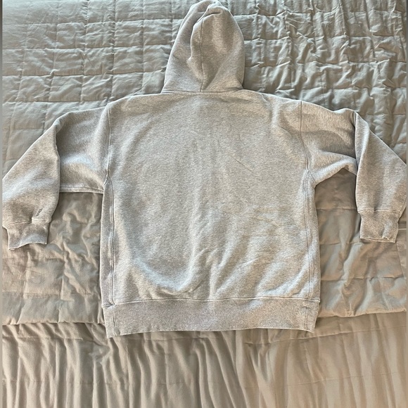 Aritzia Tna Cozy Fleece Boyfriend Zip Hoodie Heather Chrome Size Large - Picture 5 of 12